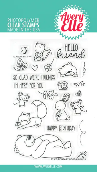 Hovedbilde Avery Elle Beary Good Friends Clear Stamps