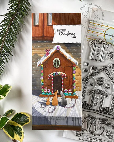 Hovedbilde 3C/ Anita Jeram Gingerbread House stamp and die ...