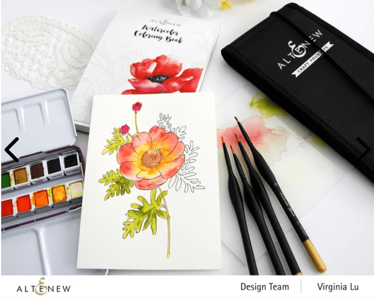 Altenew Coloring Book and Watercolor Brushes Bundle