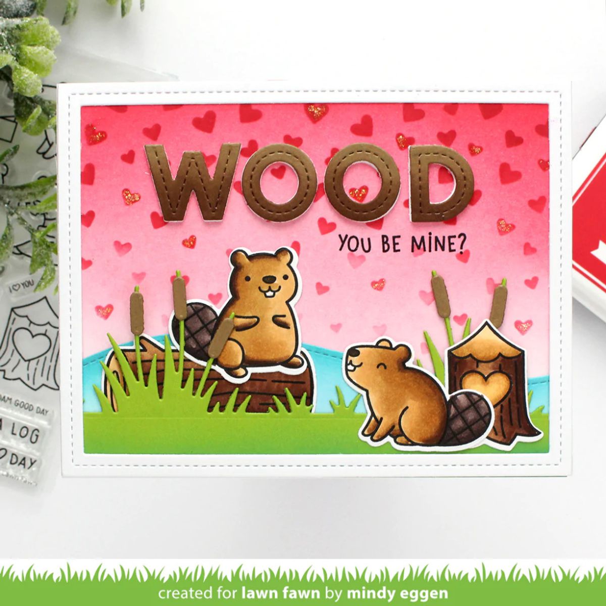 Lawn Fawn Falling Hearts Stencils