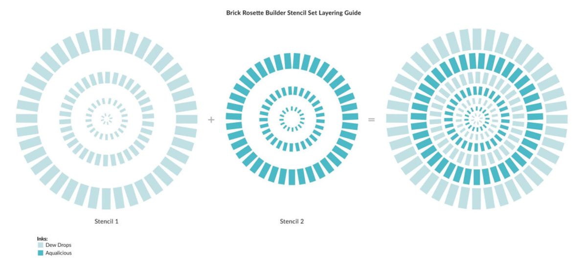 Altenew Brick Rosette Stencil Set