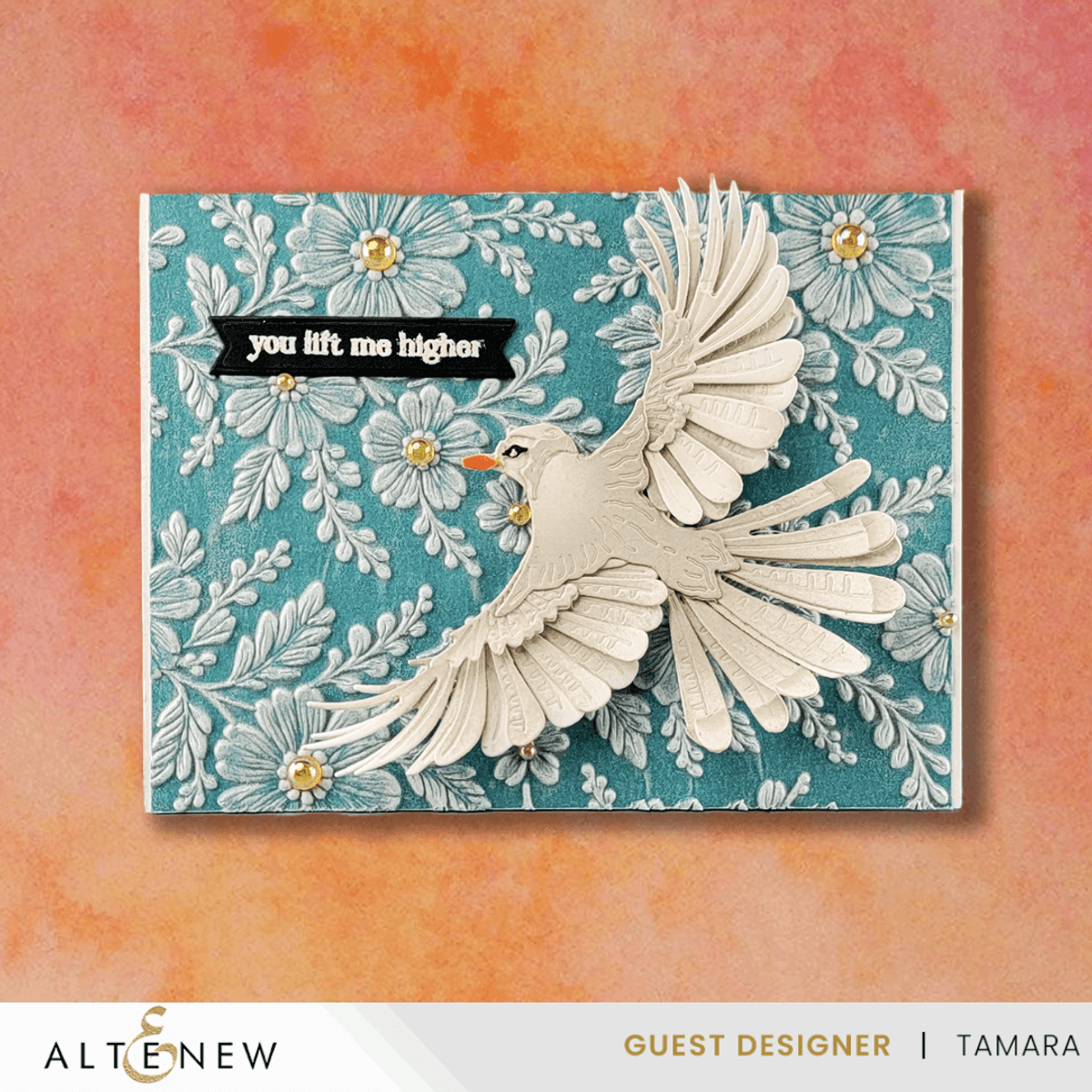 Piped Floral Lace 3D Embossing Folder