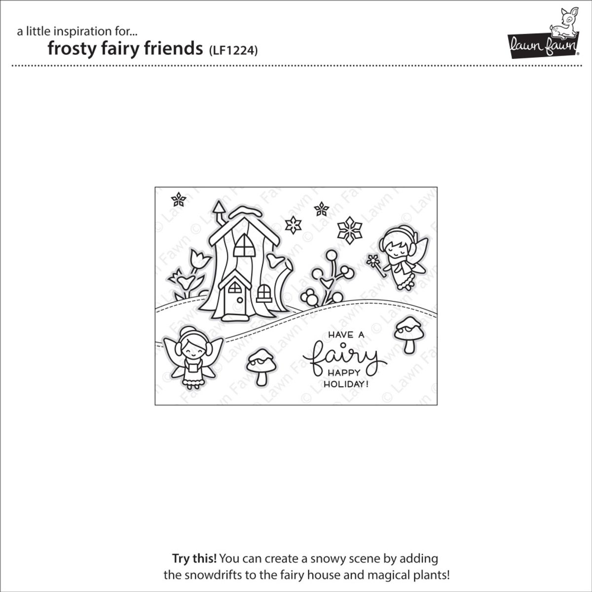 Lawn Fawn Frosty Fairy Friends Stamp Set
