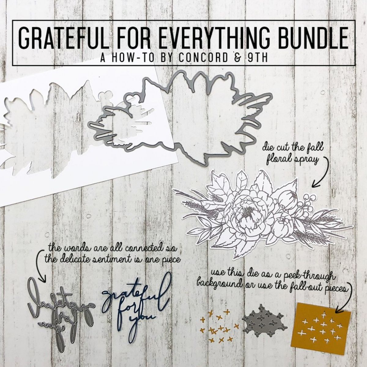 Concord & 9th Grateful For Everything Stamp Set
