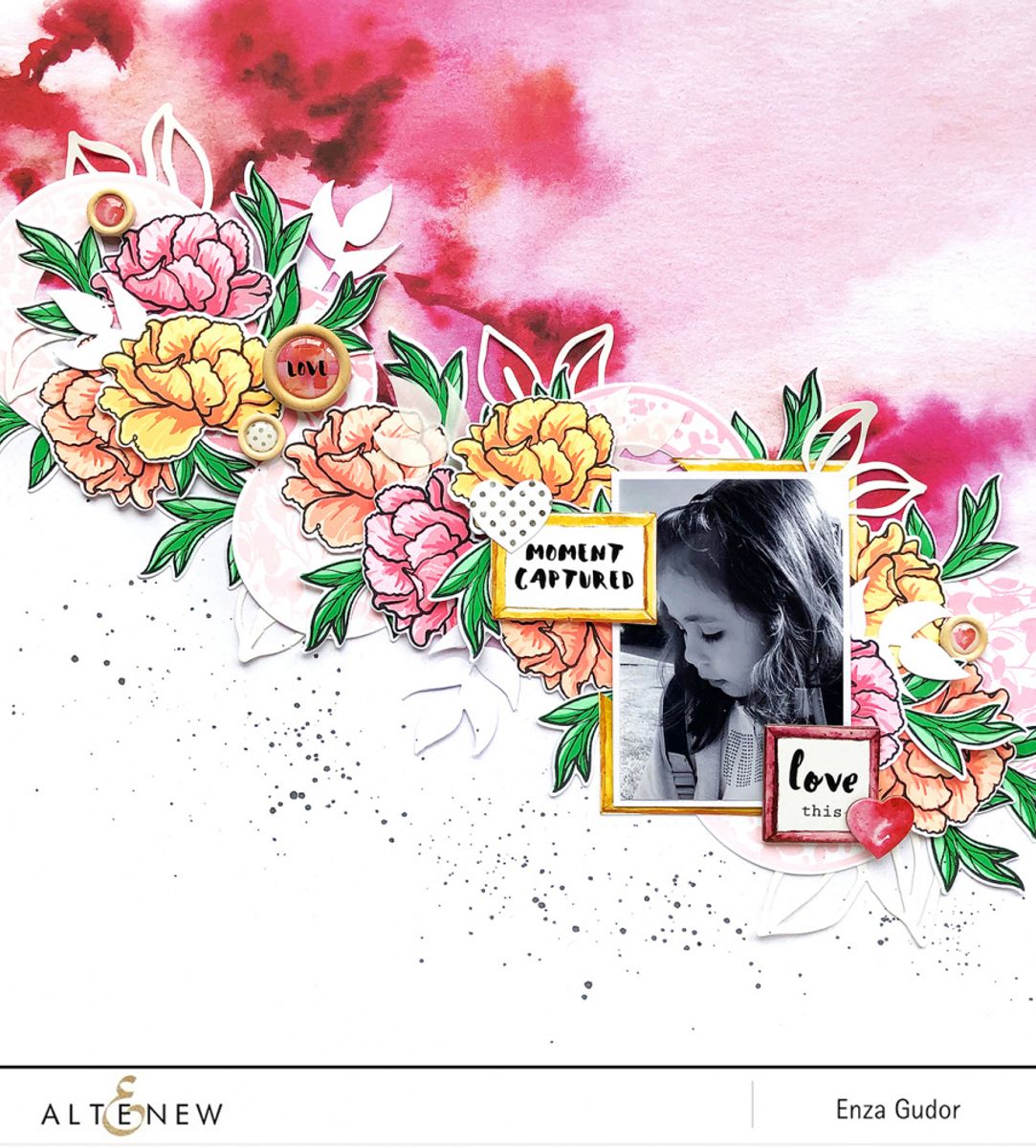 Altenew Frilled Petals Stamp Set