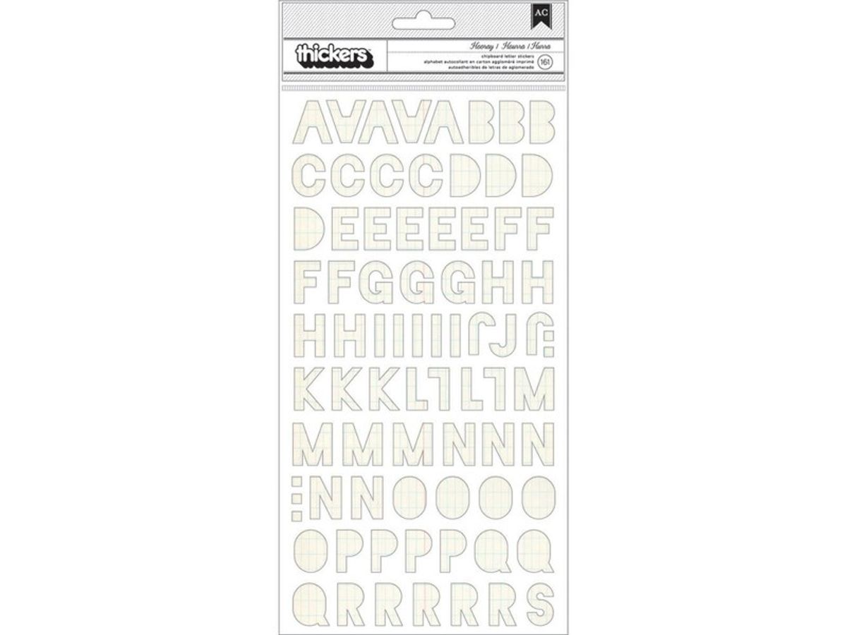 American Crafts Hooray Chipboard Letter Stickers