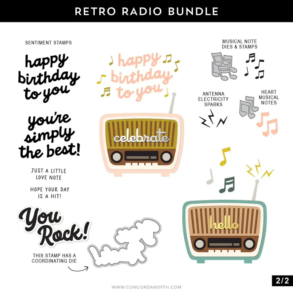 Concord & 9th Retro Radio Bundle