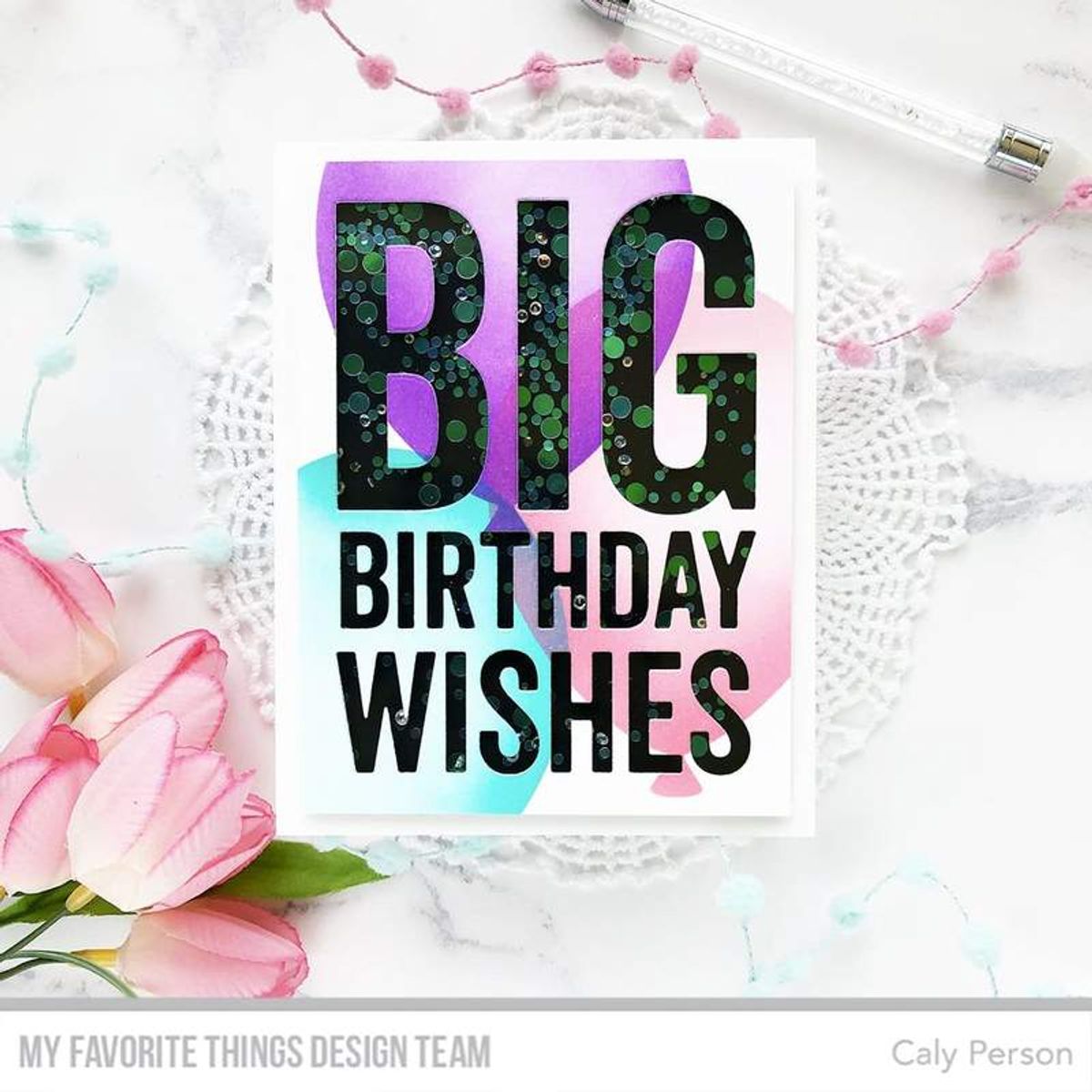 MFT Big Birthday Wishes die