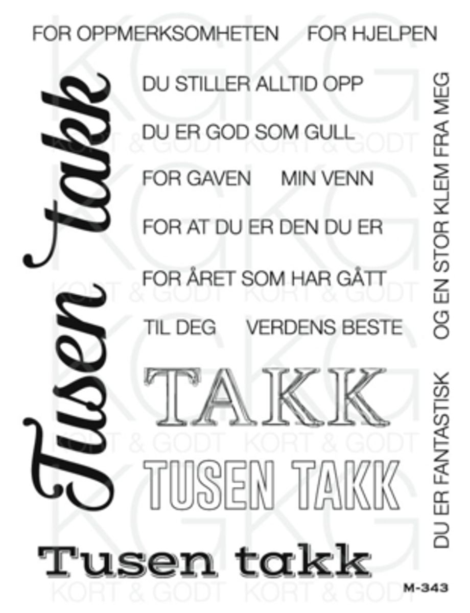 Kort og Godt Stempel M-343