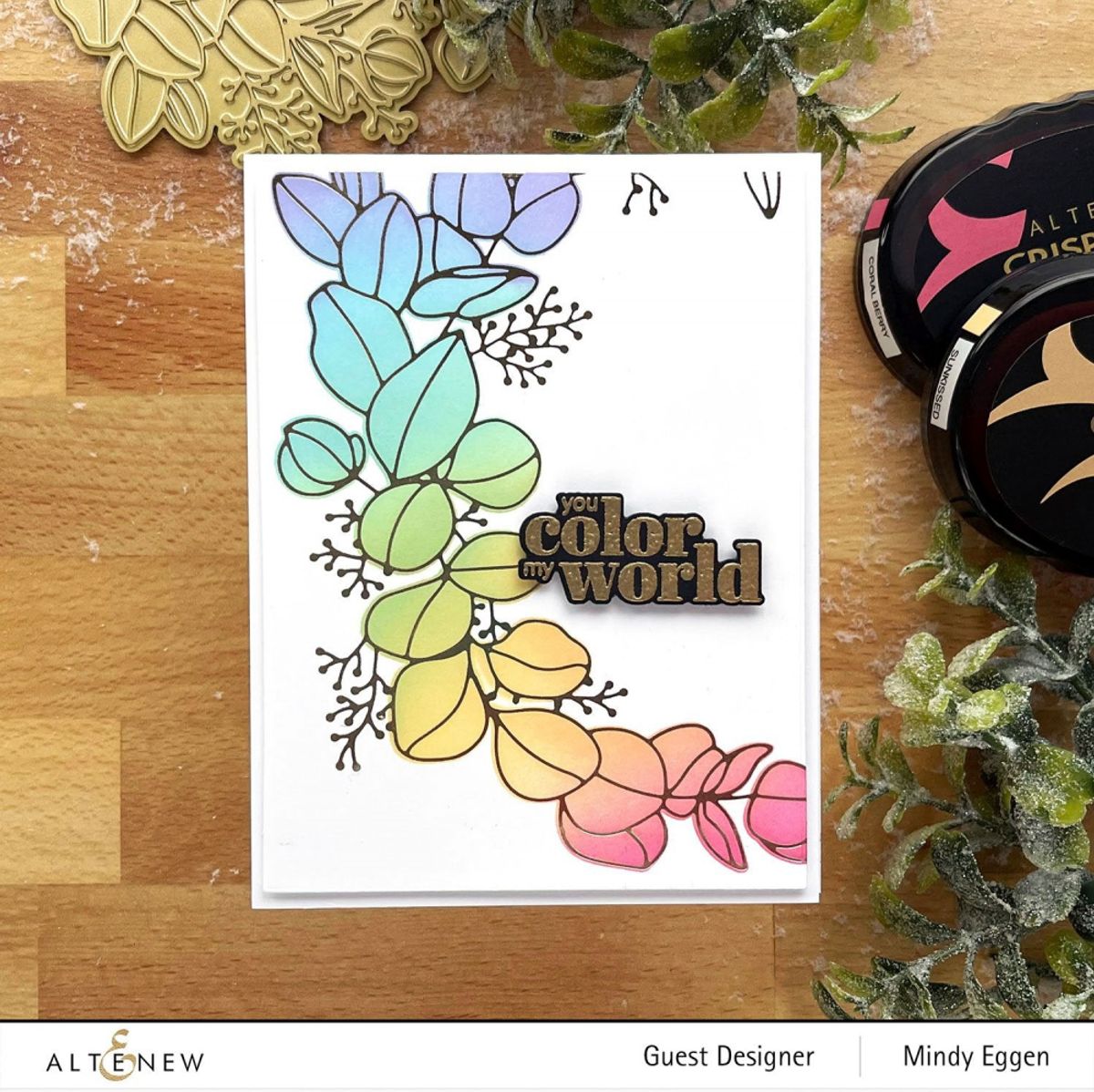 Altenew Eucalyptus Wreath Hot Foil Plate & Stencil Bundle