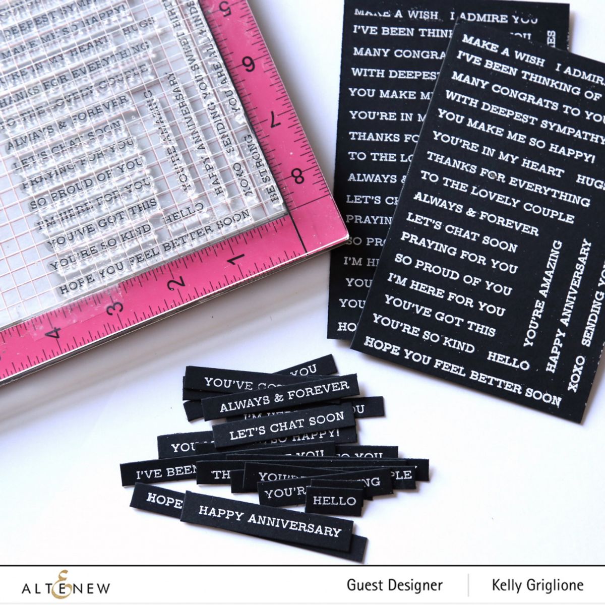 Altenew Sentiment Strips Stamp Set