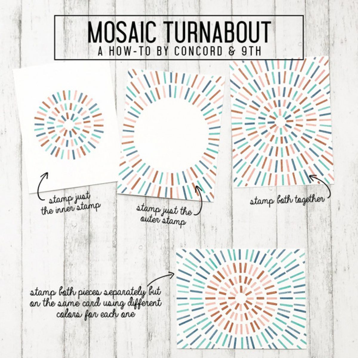 Concord & 9th Mosaic Turnabout Stamp Set