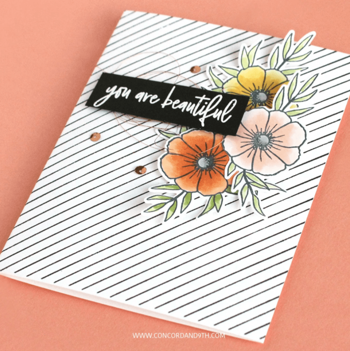 Concord & 9th Pinstripe Background Stamp Set
