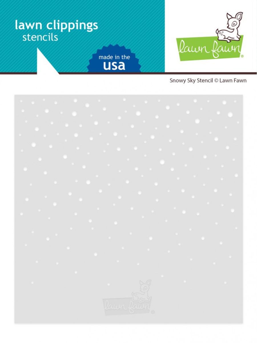 Lawn Fawn Snowy Sky Stencil