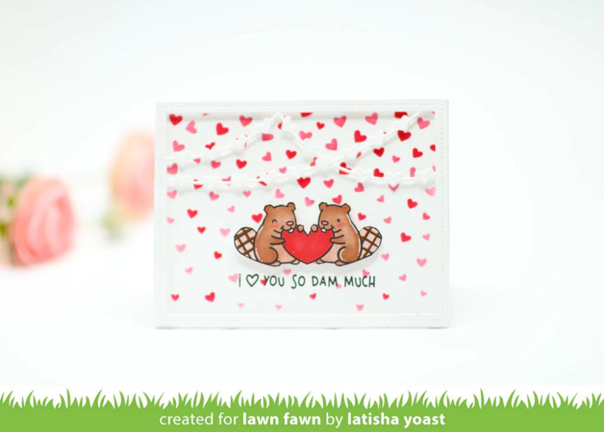 Lawn Fawn Falling Hearts Stencils