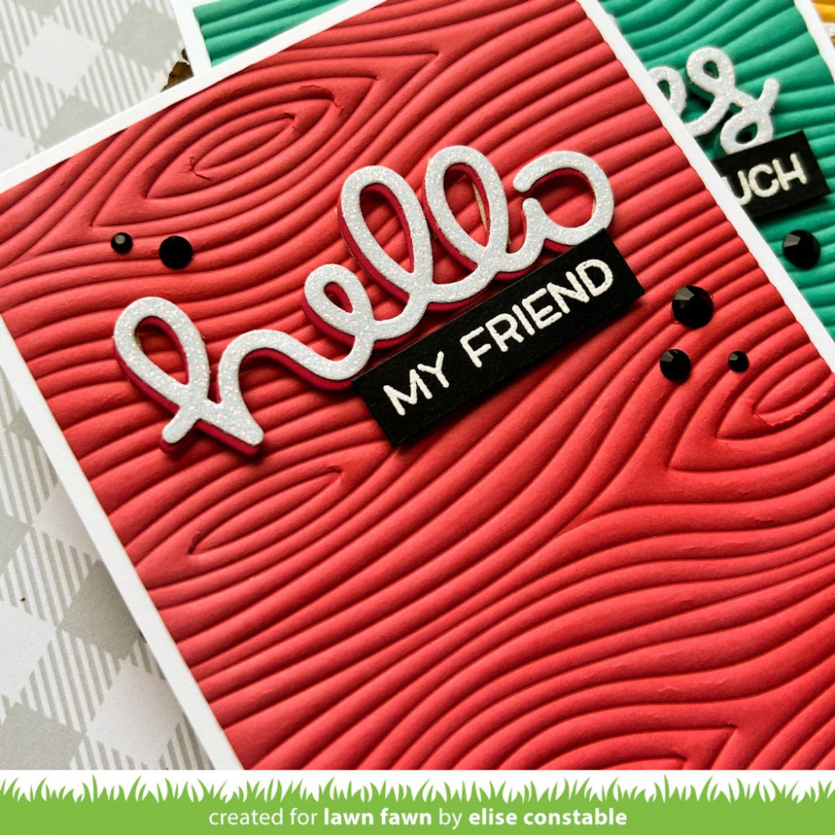 Lawn Fawn Woodgrain Background Hot Foil Plate