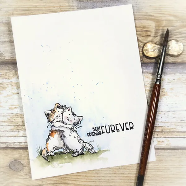 Hovedbilde 3C/ Anita Jeram Furever Friends stamp and die set