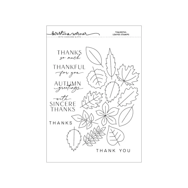 Hovedbilde Kristina Werner Thankful Leaves Stamp Set