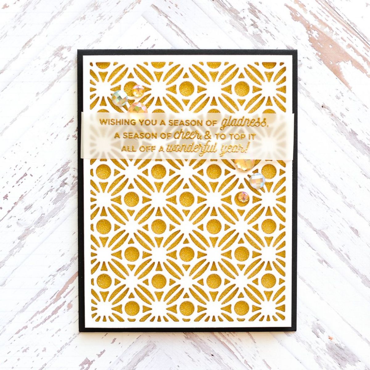 Pinkfresh Studio Geo Leaf Background die