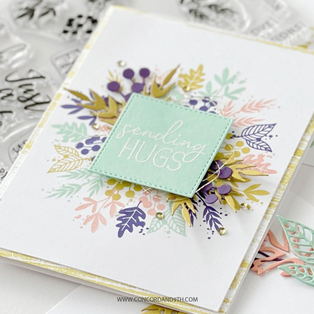 Concord & 9th Harvest Wreath Turnabout Stamp Set