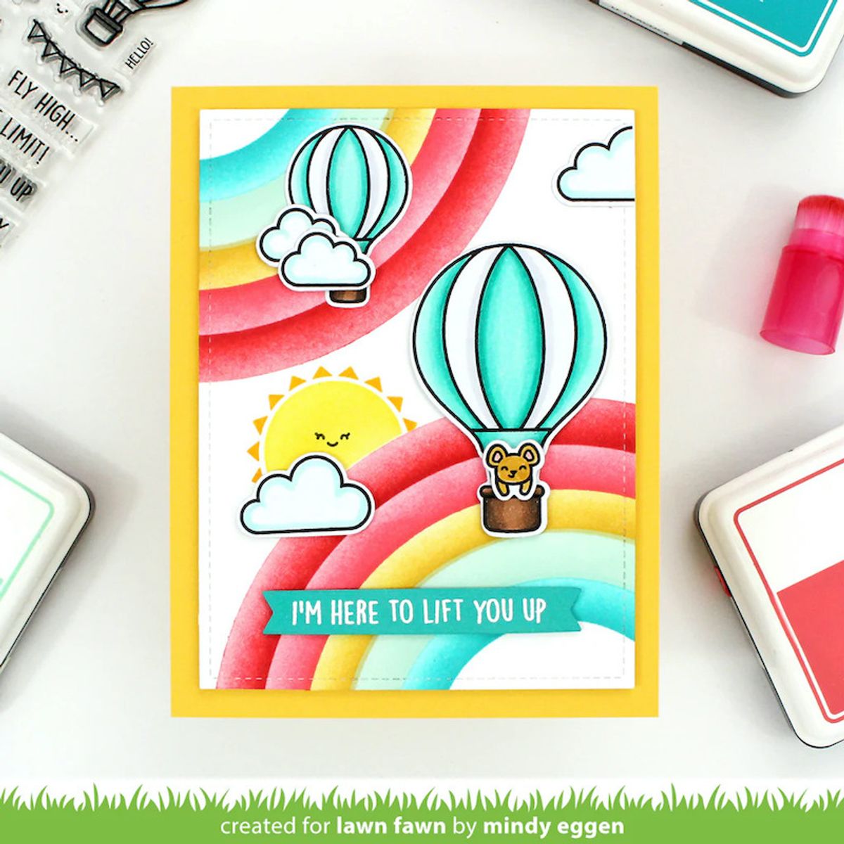 Lawn Fawn Corner Rainbow Stencils