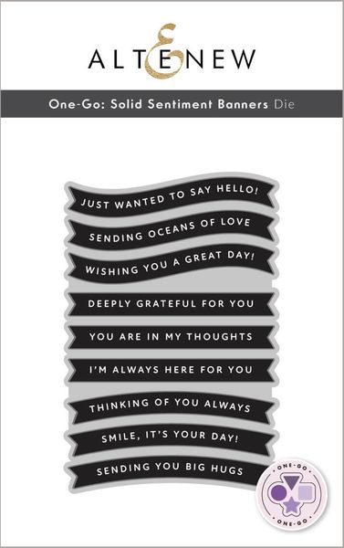 Hovedbilde One-Go: Solid Sentiment Banners Die