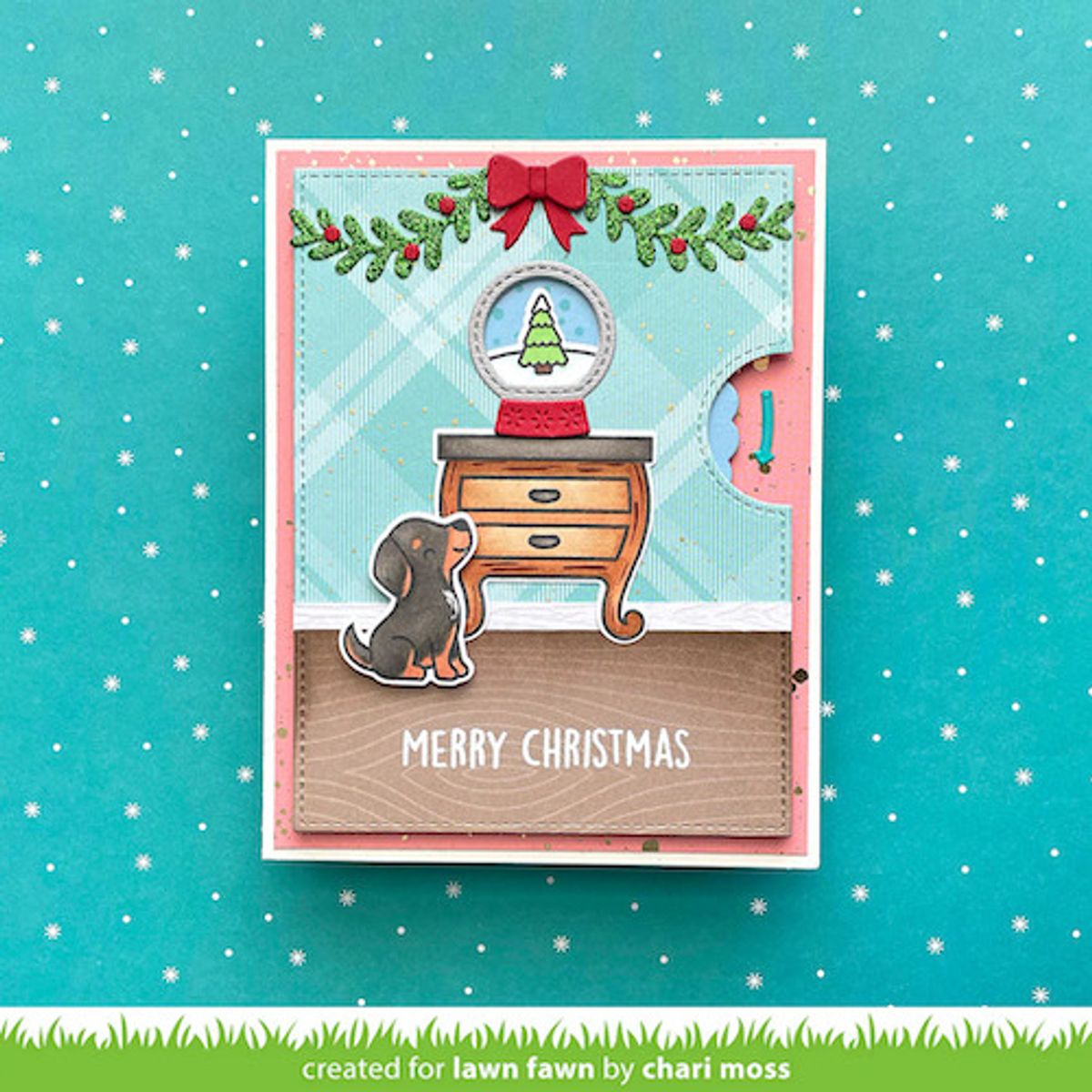 Lawn Fawn Little Snow Globe: Dog Stamp Set