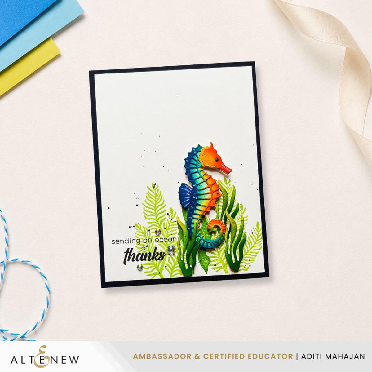 Mini Delight: Graceful Seahorse Stamp & Die Set