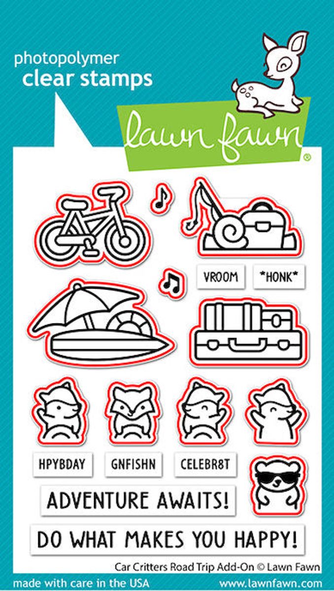 Lawn Fawn Car Critters Road Trip Add-On Dies