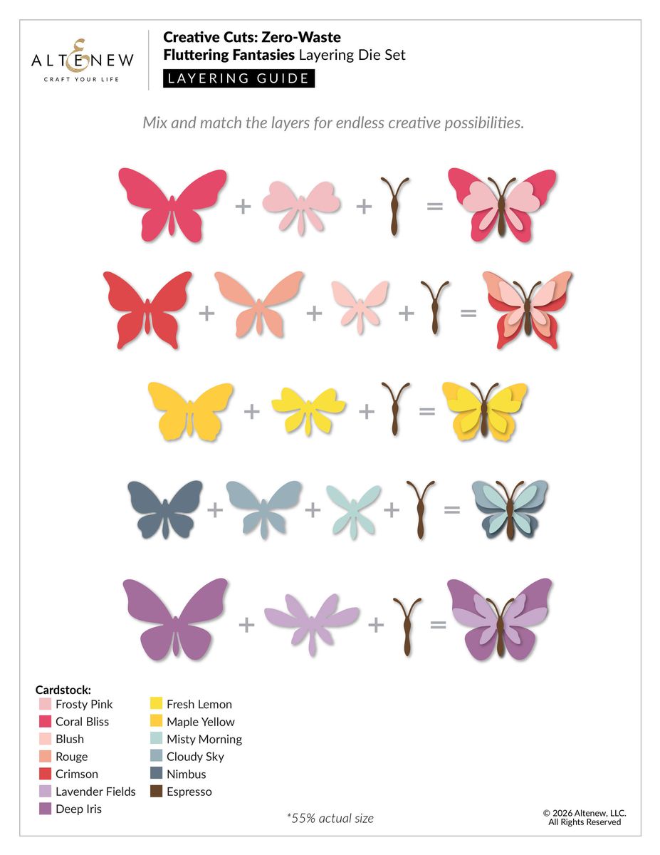 Zero-Waste: Fluttering Fantasies Layering Die Set