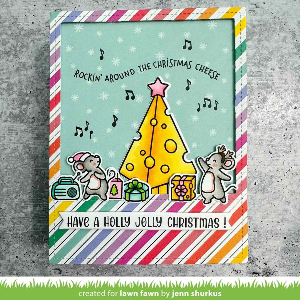 Lawn Fawn Cheesy Christmas Stamp Set