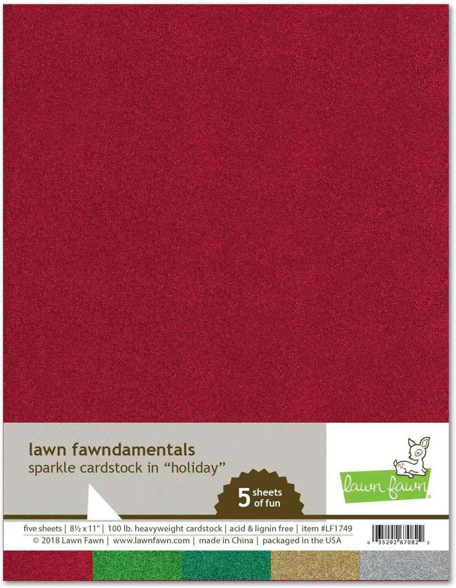 Lawn Fawn Sparkle Cardstock - Holiday