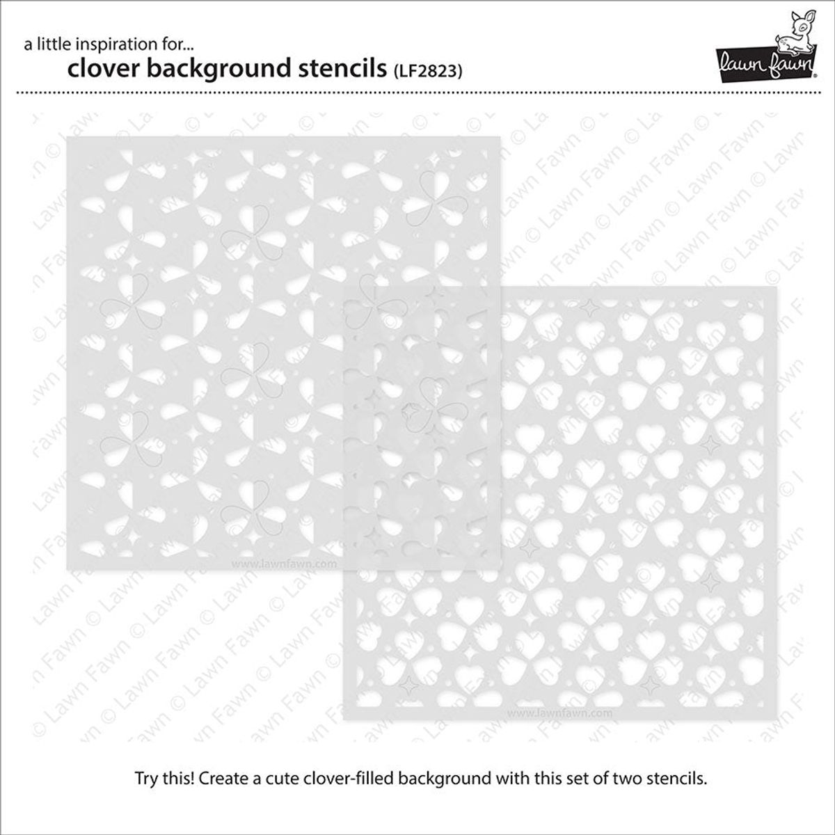 Lawn Fawn Clover Background Stencils