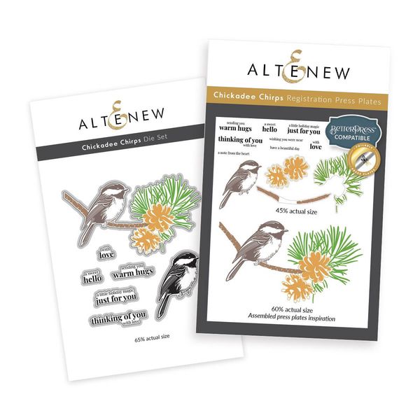 Hovedbilde Altenew Chickadee Chirps Press Plate & Die Bundle