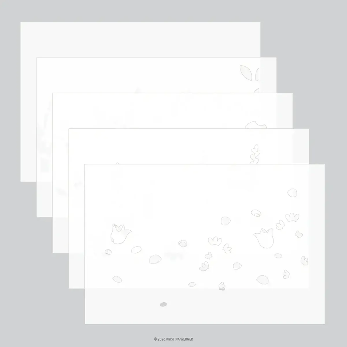 Kristina Werner Flower Field Stencil Pack