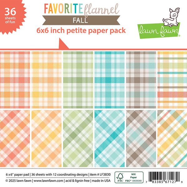 Hovedbilde Lawn Fawn Favorite Flannel Fall Petite Paper Pack