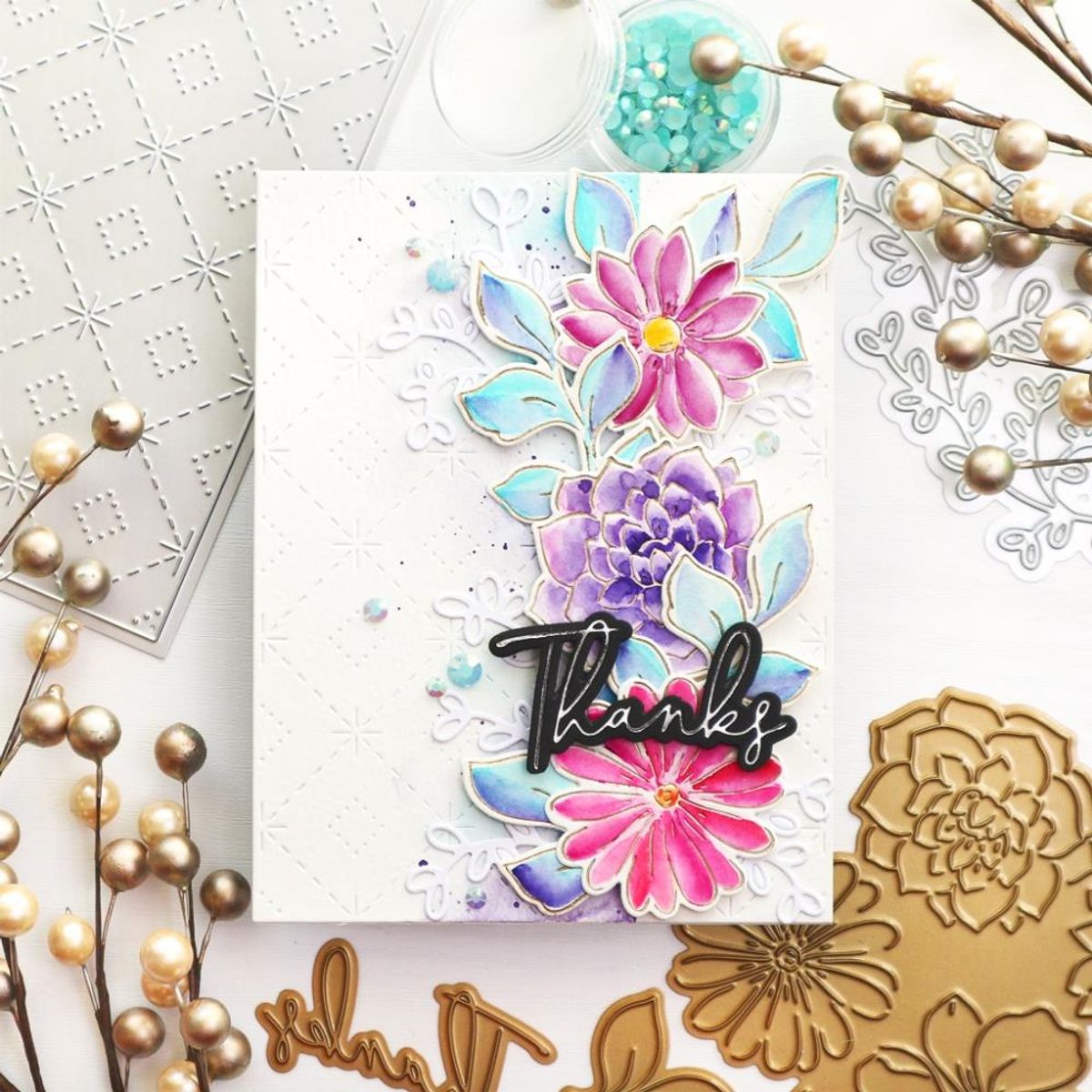 Pinkfresh Studio Brighter Days hot foil plate