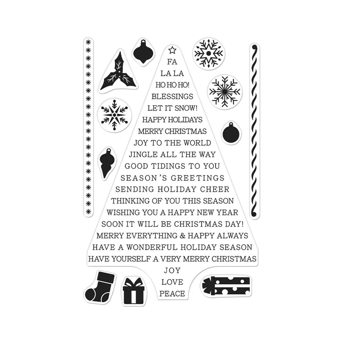 Hero Arts Holiday Sentiment Strips stamp set