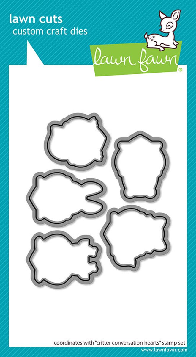 Lawn Fawn Critter Conversation Hearts Coloring Stencils