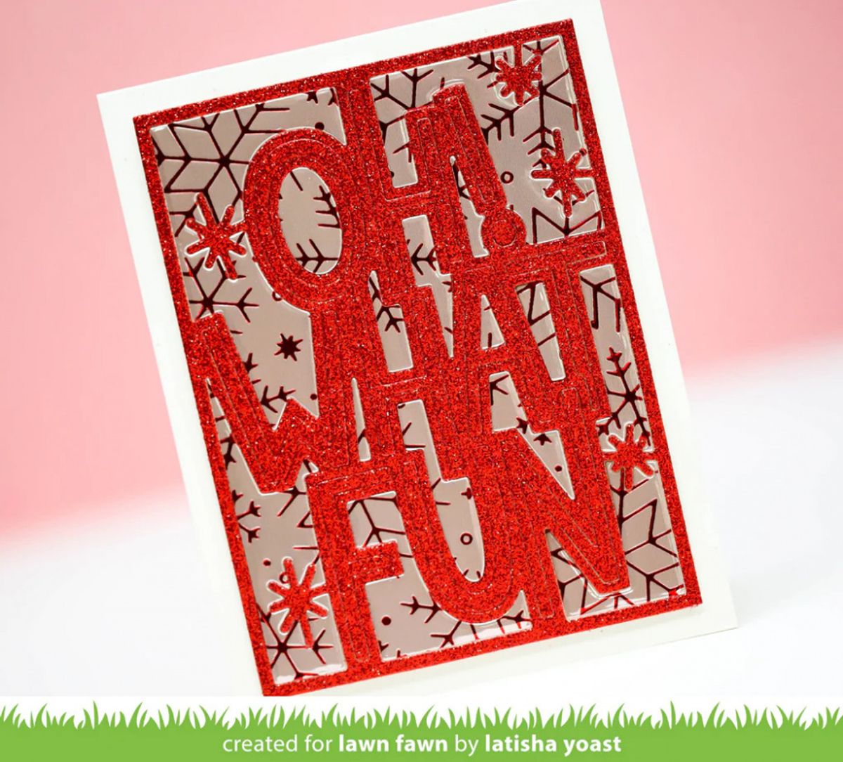 Lawn Fawn Snowflake Background Hot Foil Plate