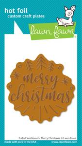 Bilde av Lawn Fawn Foiled Sentiments: Merry Christmas Hot 