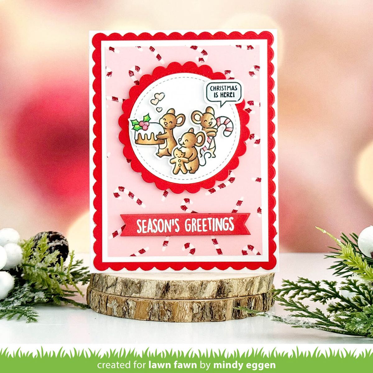 Lawn Fawn Sweet Christmas Mice Stamp Set