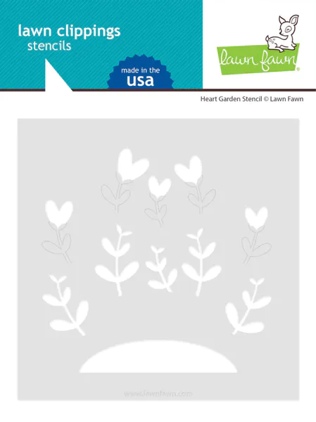 Hovedbilde Lawn Fawn Heart Garden Stencil