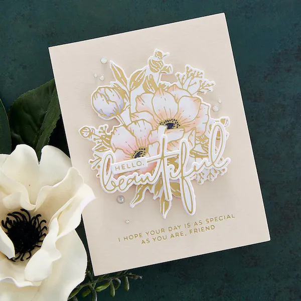 Hovedbilde Spellbinders Hello, Friend Sentiments Hot Foil ...