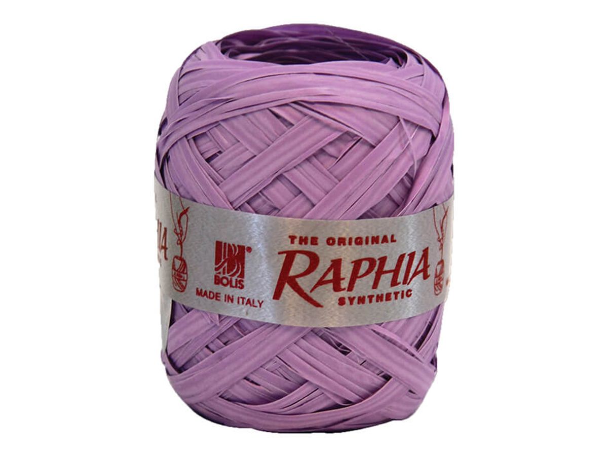Raphia gavebånd - lys lilla