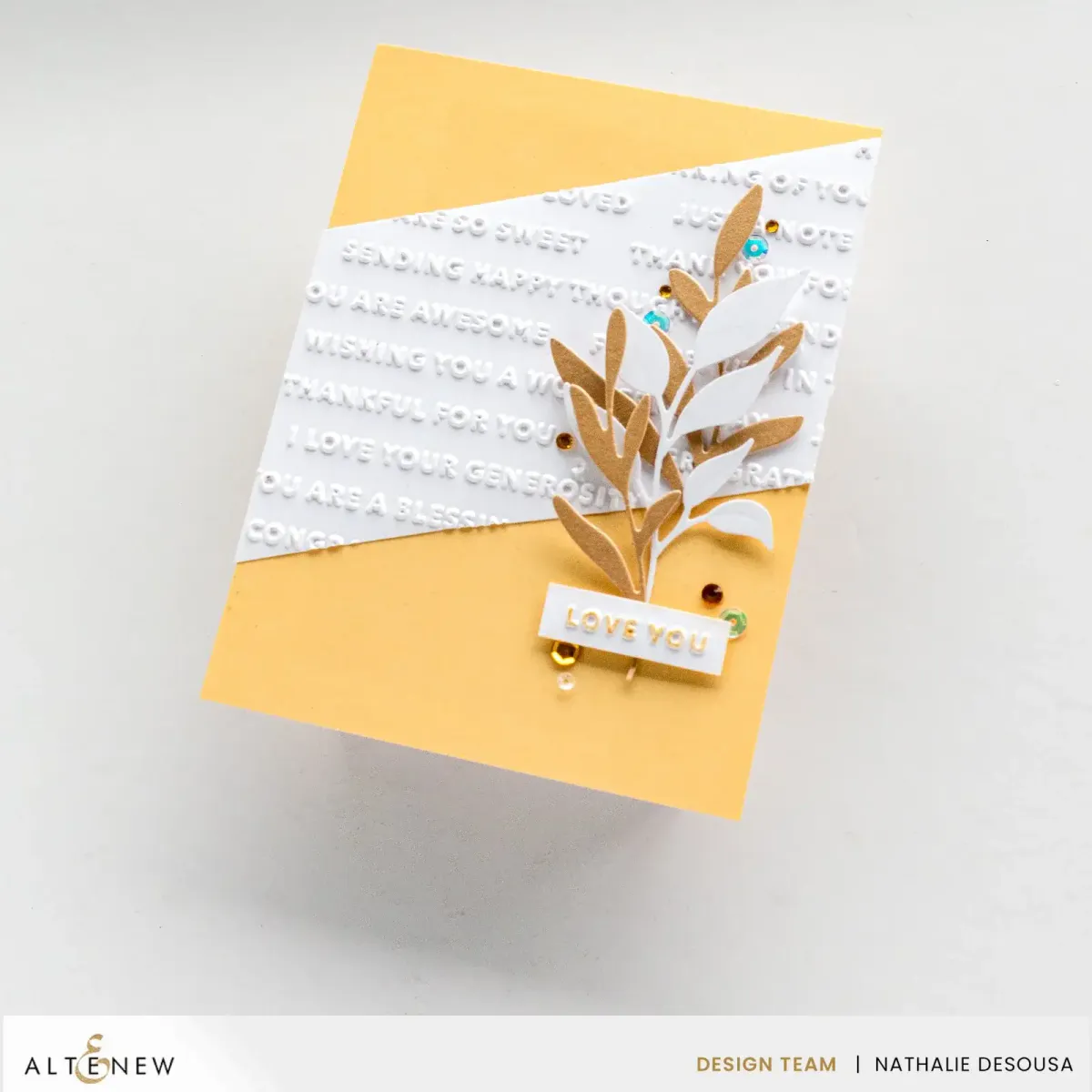 Altenew Raised Sentiments 3D Embossing Folder