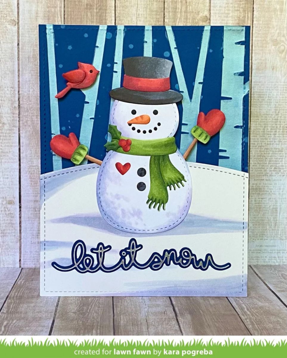 Lawn Fawn Winter Big Scripty Words Hot Foil Plates