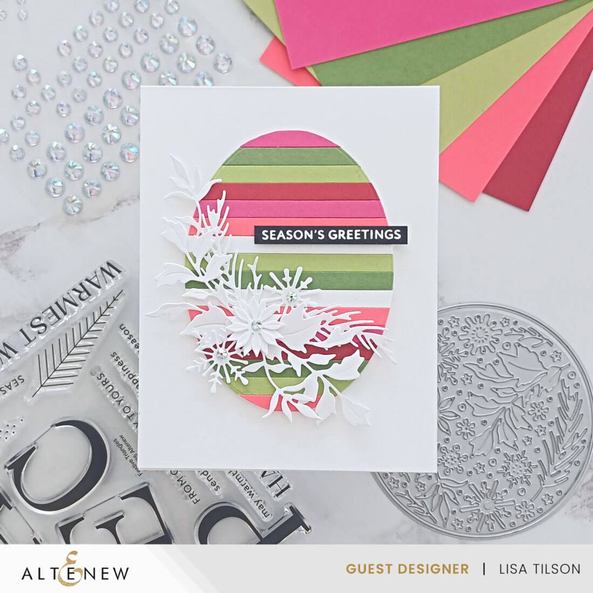Altenew Zero-Waste: Ornamental Winter Pattern Die Set