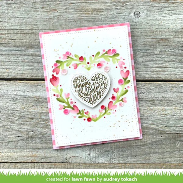 Hovedbilde Lawn Fawn Heart Wreath Stencils