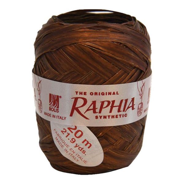 Hovedbilde Raphia gavebånd - brun
